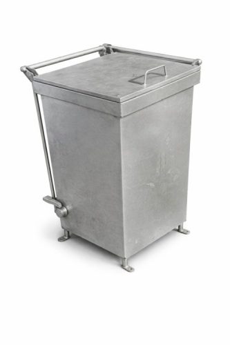 120 LT Metal Galvaniz Çöp Konteyneri